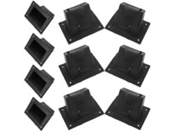 Altavoces Empotrados De Plástico Negro, 10 Asas, Accesorios Versátiles