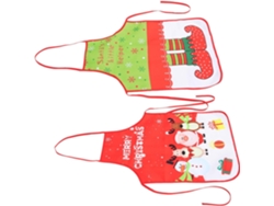 Resistente, 2 Juego De Delantales Cocina Navideños Sin Mangas Con Estampados Clásicos, Talla Para Y