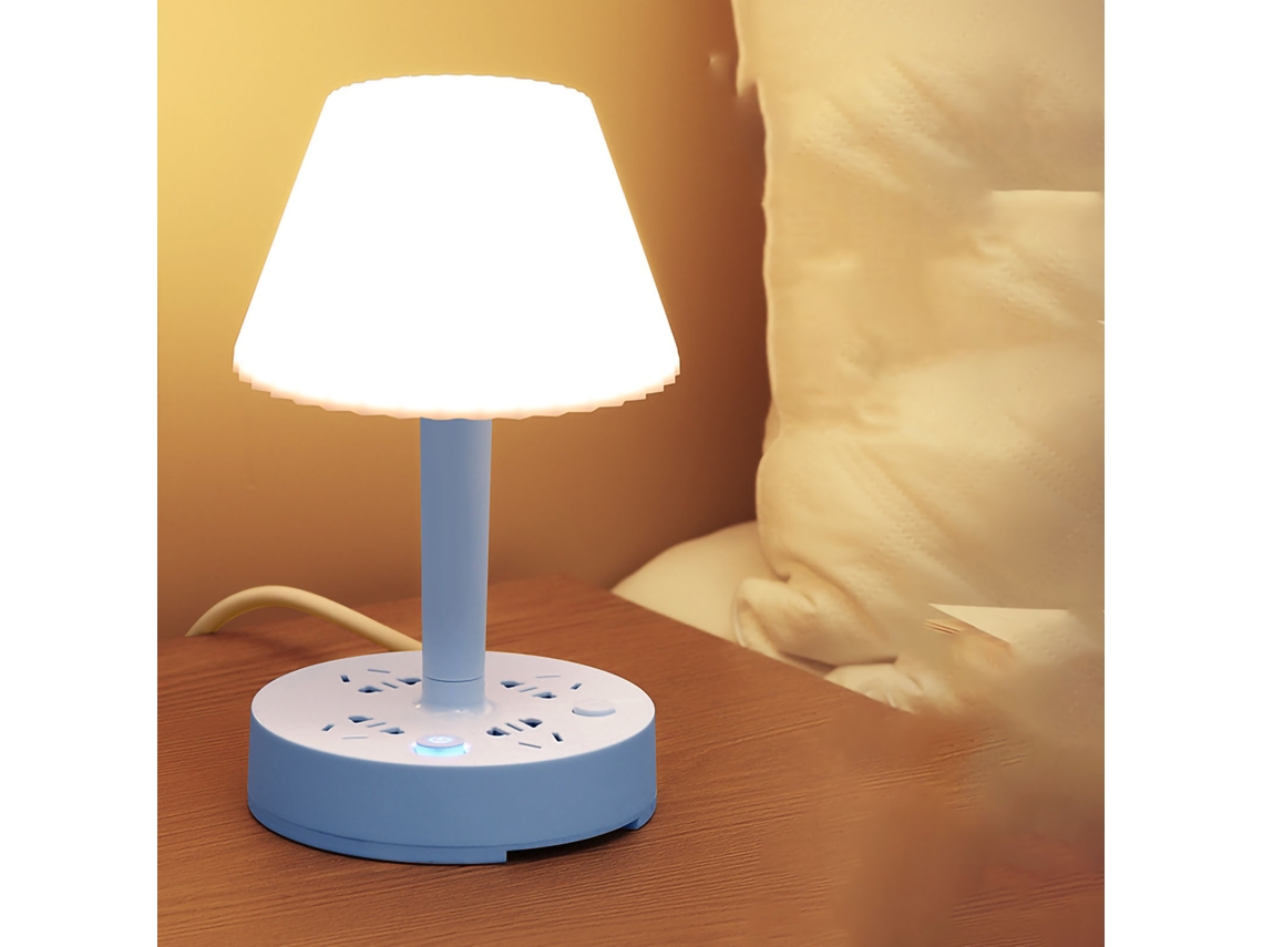 Rebe-lámpara De Mesa Creativa Con Tomacorrientes Multifuncional Para Dormitorio Computadora Cn 110‑250v