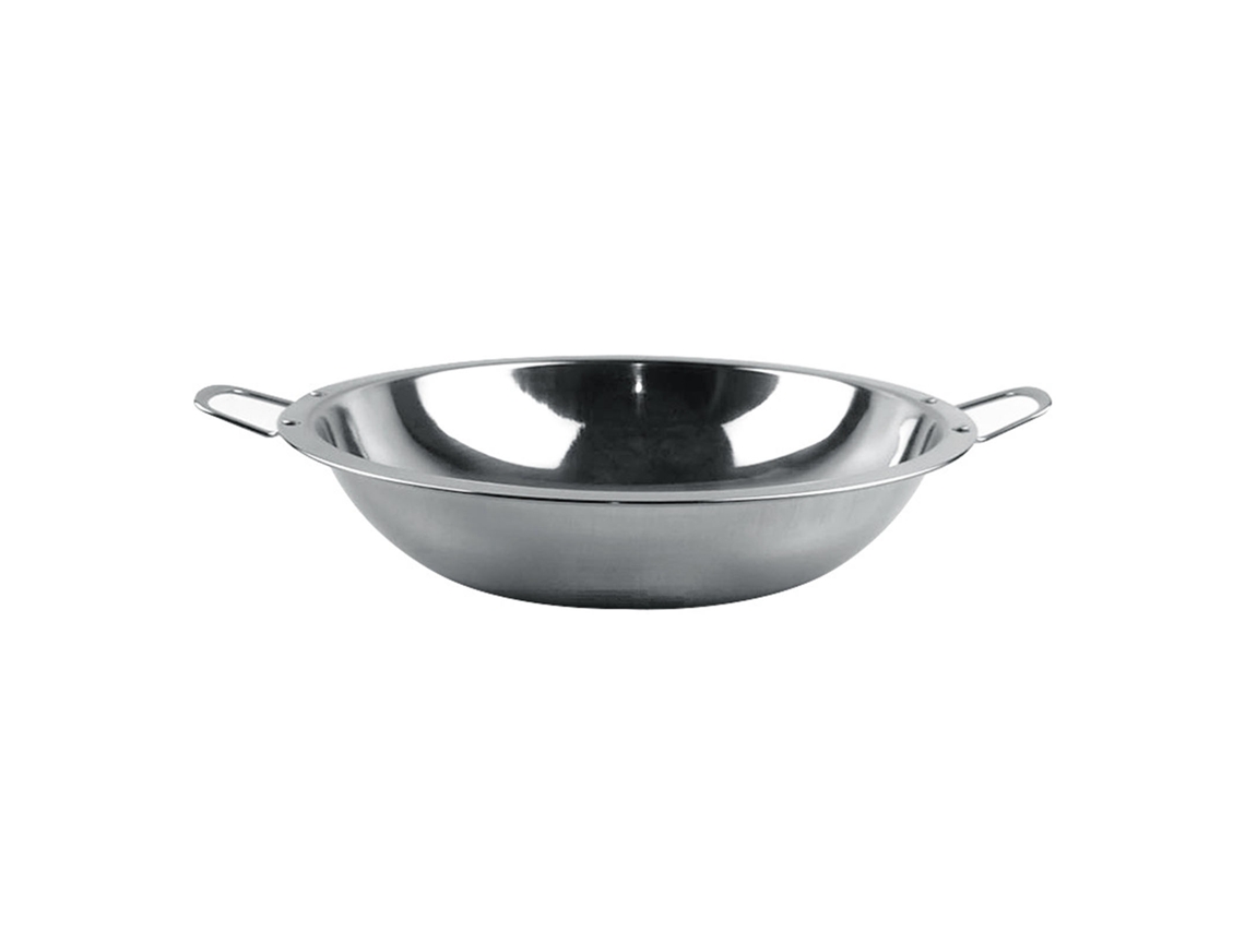 Olla sopera binaural de acero inoxidable de gran capacidad (26 cm) | Sin marca