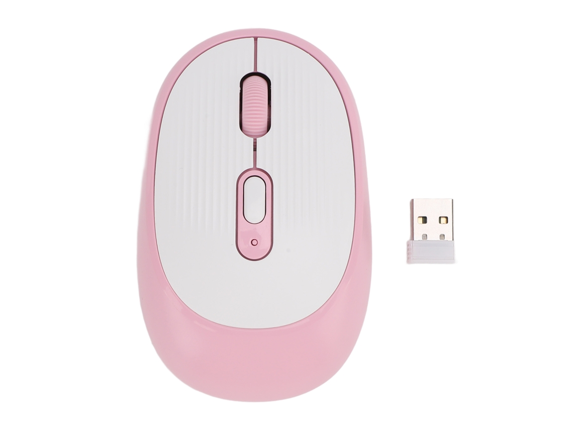 Ratón Inalámbrico Silencioso Portátil De 800-2400 Dpi, Óptico De 2,4 Ghz Con Receptor Usb Para Chromebook, Portátil Y Pc (rosa)