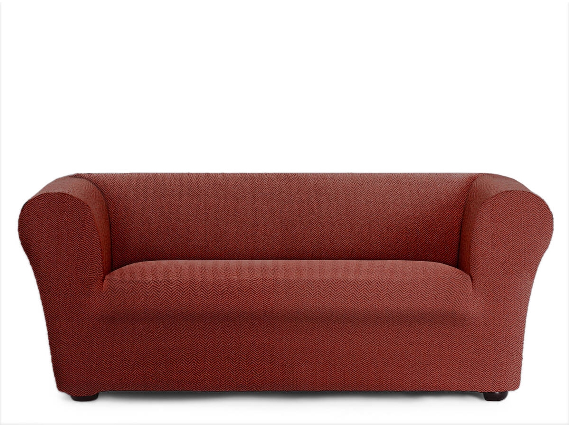 Funda de Sofá 2 Plazas EYSA Chester/Klippan Premium Jaz Tejido Multielástico (180 x 110 x 100 cm - Poliéster y Algodón - Caldera)