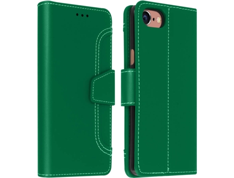 Funda iPhone 6, 6S, 7, 8, SE 2020 AVIZAR Libro Monedero Verde