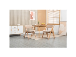 Juego De 2 Sillas Plegables Homefun, De Madera, Con Funda Extraíble, Color Caqui.