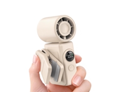 Mini Ventilador 2 En 1, De Mano Y Con Clip, 13000 Rpm Con Pantalla Led (blanco)