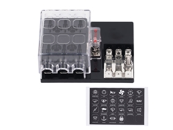 Veloriskku-caja De Fusíveis De Lâmina 6 Vias Atc Ato Impermeável Com Barra Negativa 12‑36vdc Para Carro Rv Reboque Caminhão Furgão