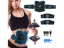 Dispositivo De Entrenamiento Ems Para Abdominales Y Brazos Con Carga Usb, Tonificador Muscular, Fitness Abdominal Para El Hogar Y La Oficina.