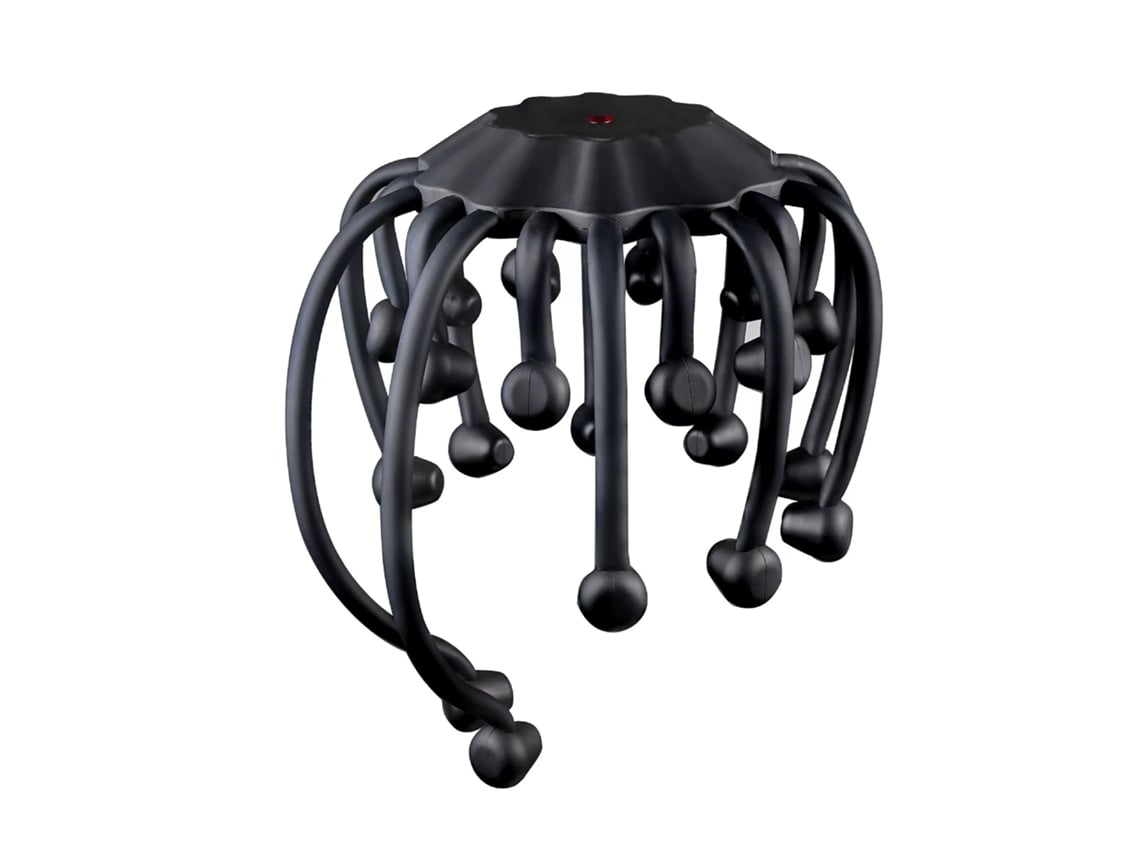 Masajeador De Cabeza De Pulpo Masajeador Automático Del Cuero Cabelludo Con 15 Puntos De Contacto Vibrantes 5 Modos Bluetooth Música Fer