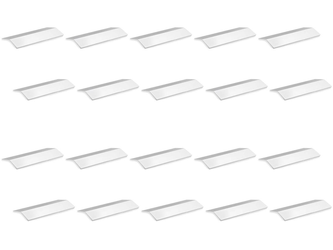 EMUCA Lote de 20 Tiradores Adhesivos para Muebles Tulip2 - L126Mm - Aluminio - Anodizado Mate