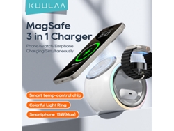 Cargador Inalámbrico Kuulaa Kl-cd70 De 15 W Rgb Con Cápsula Y Soporte De Carga Inalámbrica Rápida Para Teléfonos Inteligentes