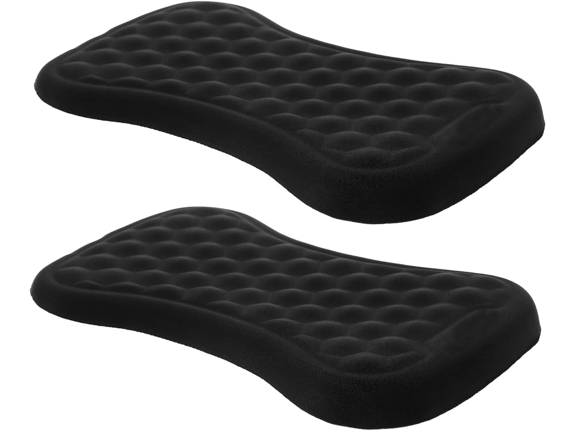 2 Almohadillas Ergonómicas Para Reposamuñecas De Ratón Y Teclado Para Oficina Y Juegos, Cómodas Y Con Memoria De Forma.