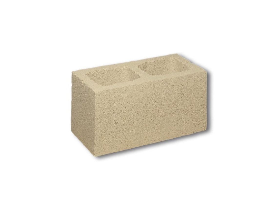 Bloque de hormigón liso con crema hidrófuga / 4 caras lisas / Unidad
