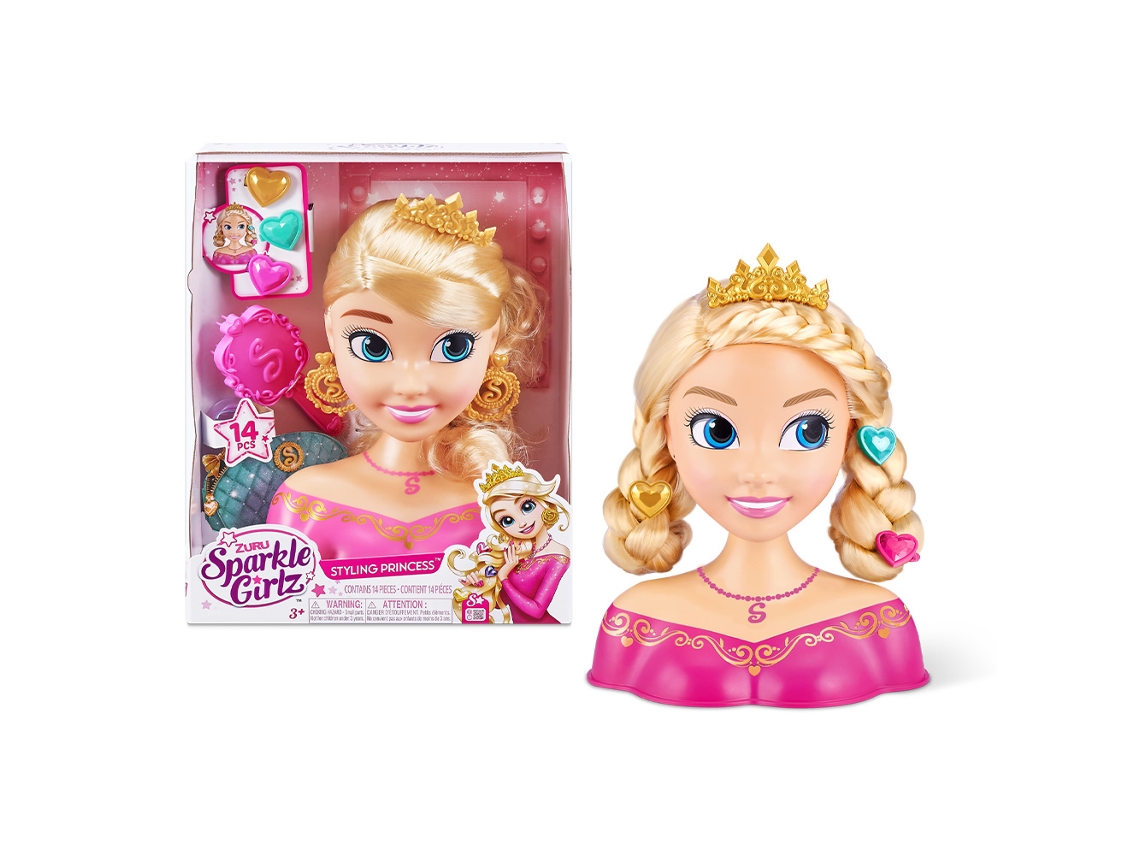 Sparkle Girlz Busto Styling Princess 14 Peças ZURU