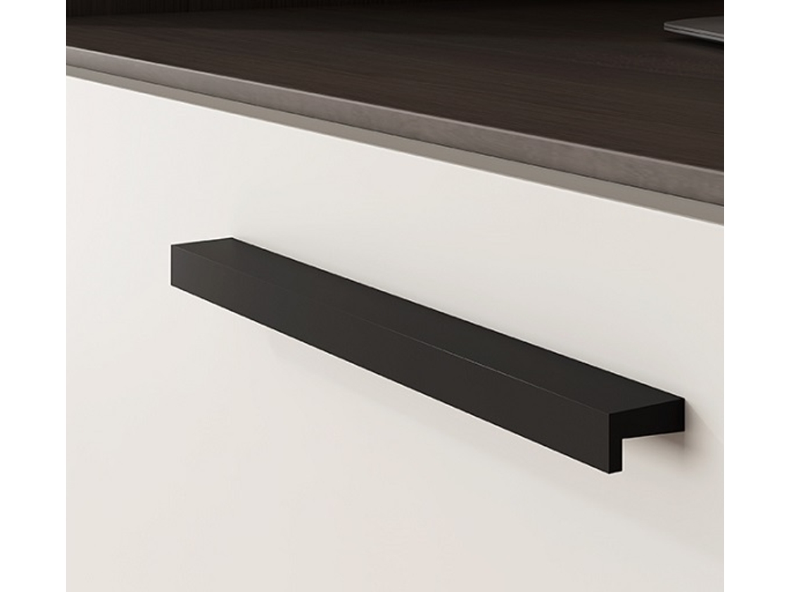 Tirador Para Mueble De Perfil De Aluminio Distancia Entre Ejes 247x14x18mm Negro Mate