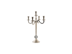Candelabro Aluminio Acrilico Cromado 30x30x47cm