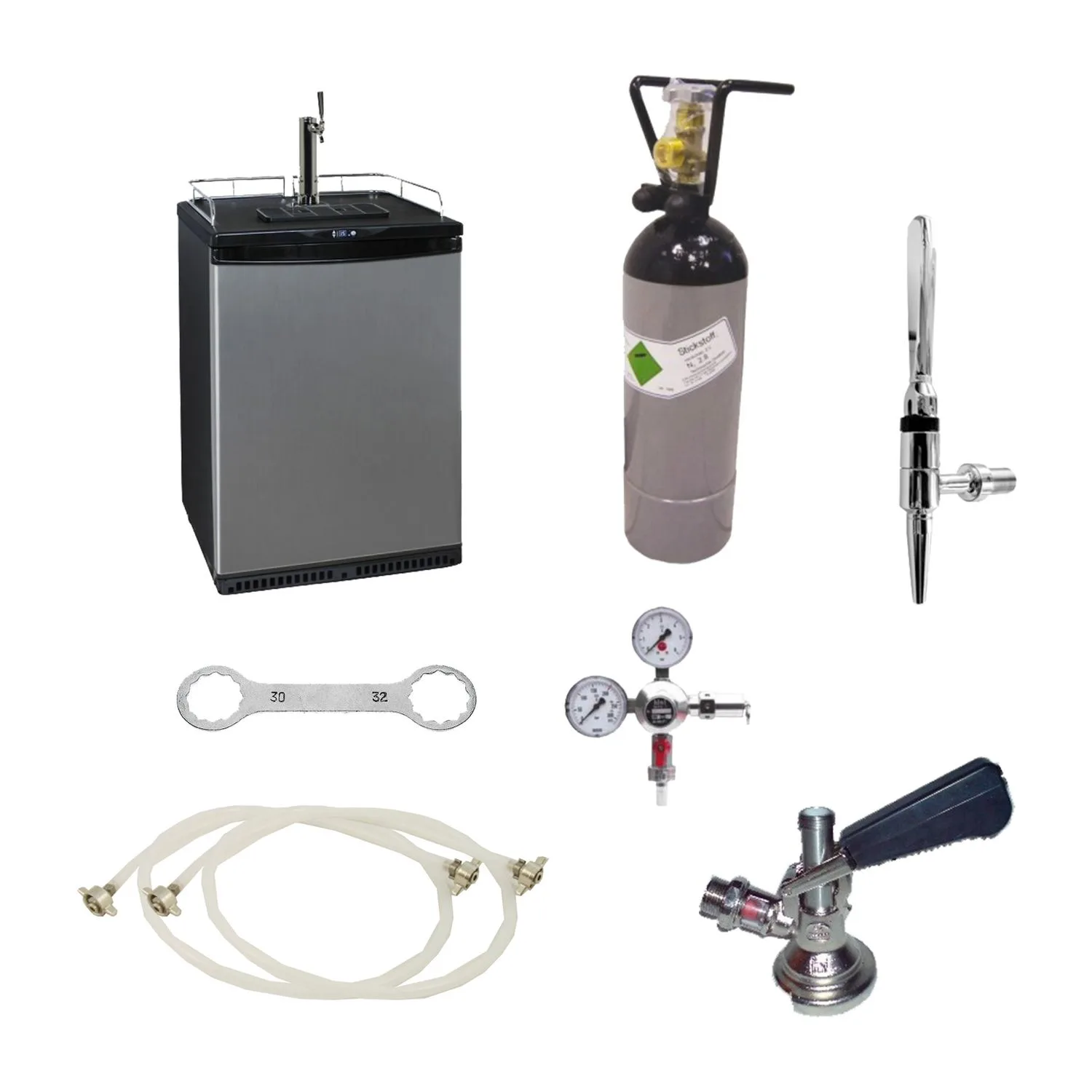 Sistema Dispensación Cold Brew Con Frigorífico 50l Y Nitrógeno Cabezal Plano