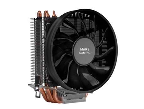 Disipador CPU MARS GAMING MCPUBK 4 Heatpipes HCT TDP 160W Ventilador PWM 11cm Negro