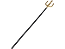Accesorio De Disfraz De Tridente Dorado Para Halloween, Tenedor De Plástico Malvado Para Cosplay