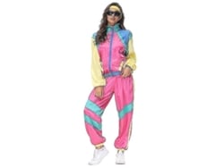 Conjunto retro de hip hop de los 80 y 90 para mujer y hombre: chaqueta, pantalones, bufanda, fiesta, discoteca, Halloween, talla XL.