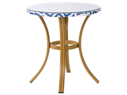 Mesa de jardín BELIANI Rifreddo de Ratán sintético Natural 70x70x76