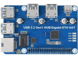 Controlador De Tarjeta De Expansión De Puerto De Red Hub Splitter Eth 3 X Usb 3 2 Gen1 1 Gigabit Ethernet Hat