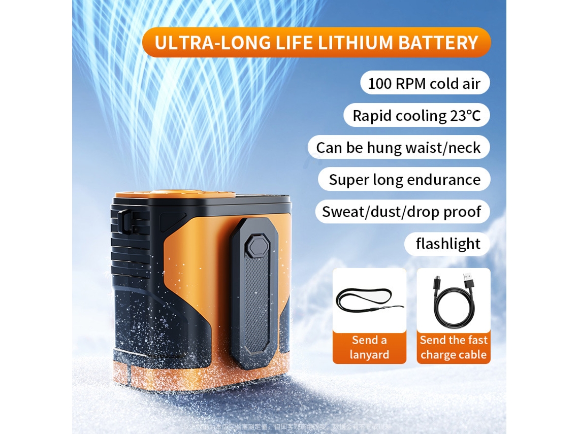 Linterna portátil USB F83 Yuysan de 5000 mAh, color naranja