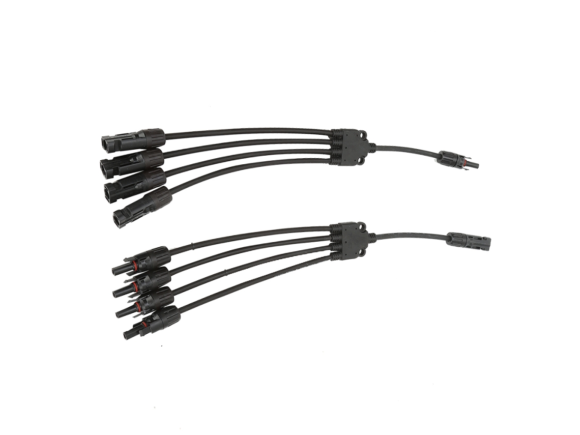 Omni-2 Piezas Conector De Cable Y De Panel Solar Adaptador Impermeable