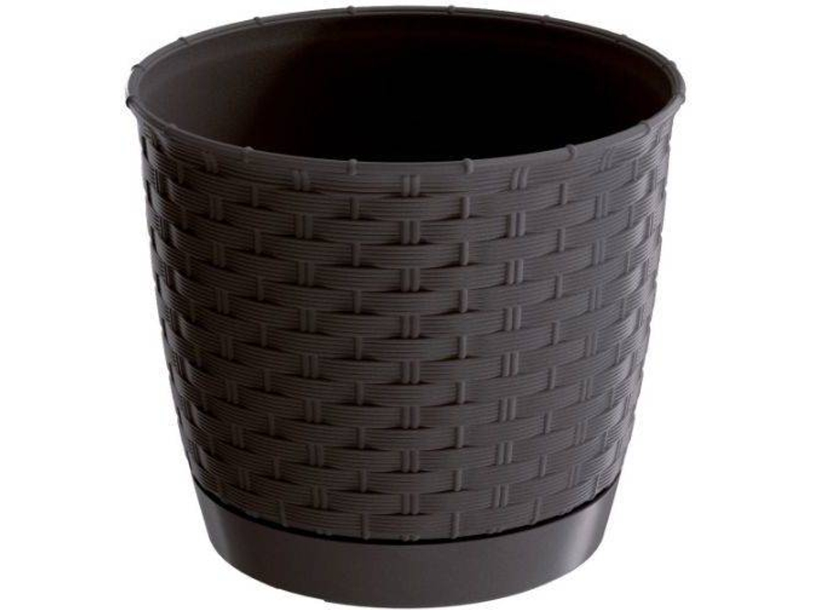 Maceta PROSPERPLAST Ratolla Round (Marrón - 19 x 19 x 16.5 cm)