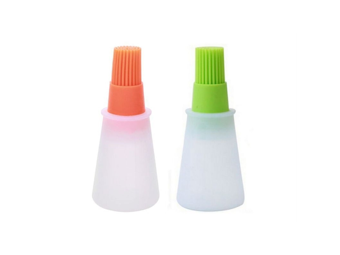 2026-31837-2 Cepillos De Silicona Para Aceite, Cepillo De Extensión Para Barbacoa/pasteles (naranja, Verde)