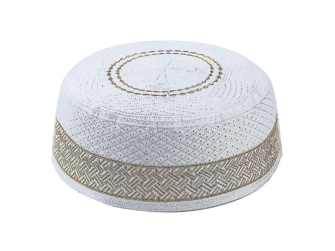 2026-gorra Kufi Musulmana Para Hombre, Gorro De Oración Ligero Con Bordado, Capa De Turbán, Islam, Eid, Ramadán L Amarillo