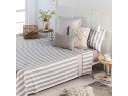 Juego de Sábanas COTTON ARTEAN (Gris - Cama de 150 cm - Algodón)
