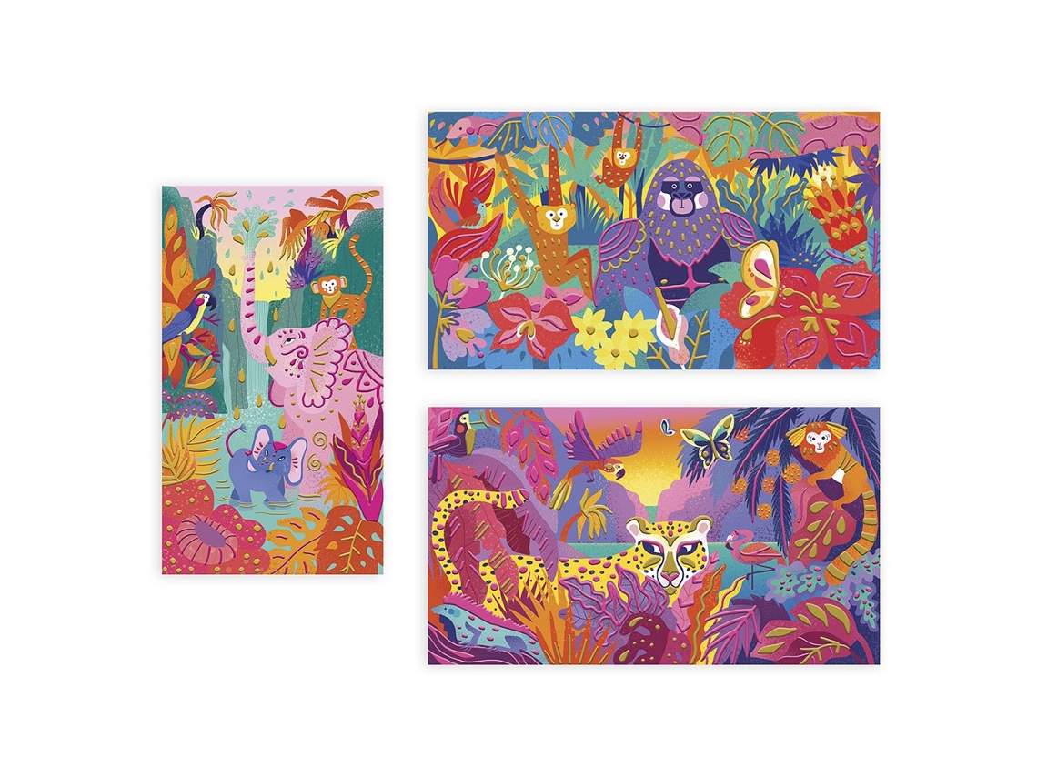 Pinturas 3D Jungla Coloridojanod