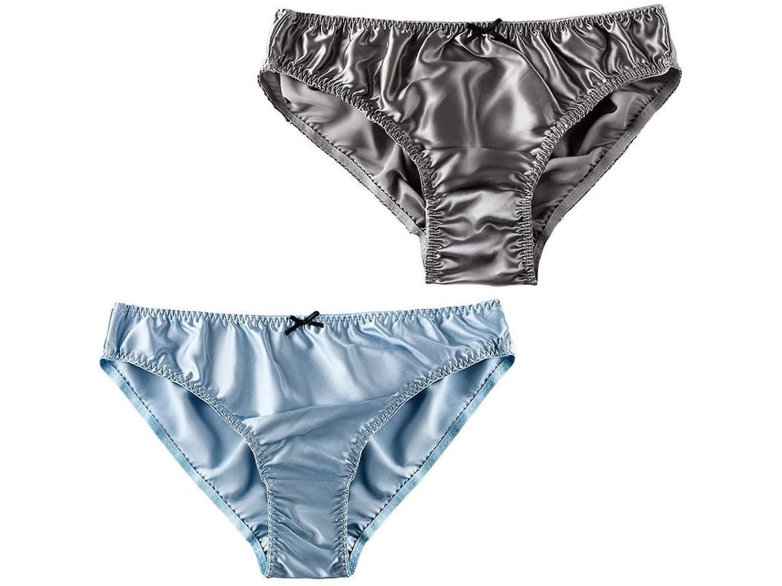 2026-braguitas De Seda De Morera Para Mujer Bikini Sexy Calzones De Seda Satén Ropa Interior 2 Piezas