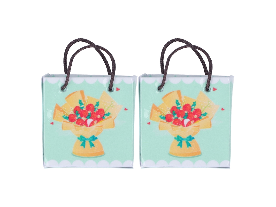 2 Bolsas De Papel A Escala 1:12 Para Casa De Muñecas, Accesorios De Compra En Miniatura
