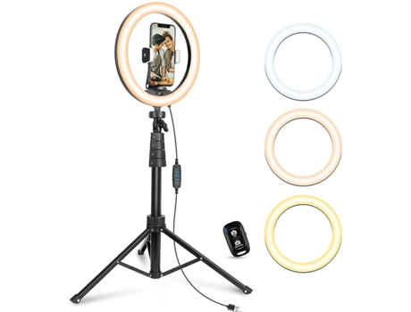 Selfie Ring Light With Tripod Phone Holder Extendable Stand For Live Stream Makeup