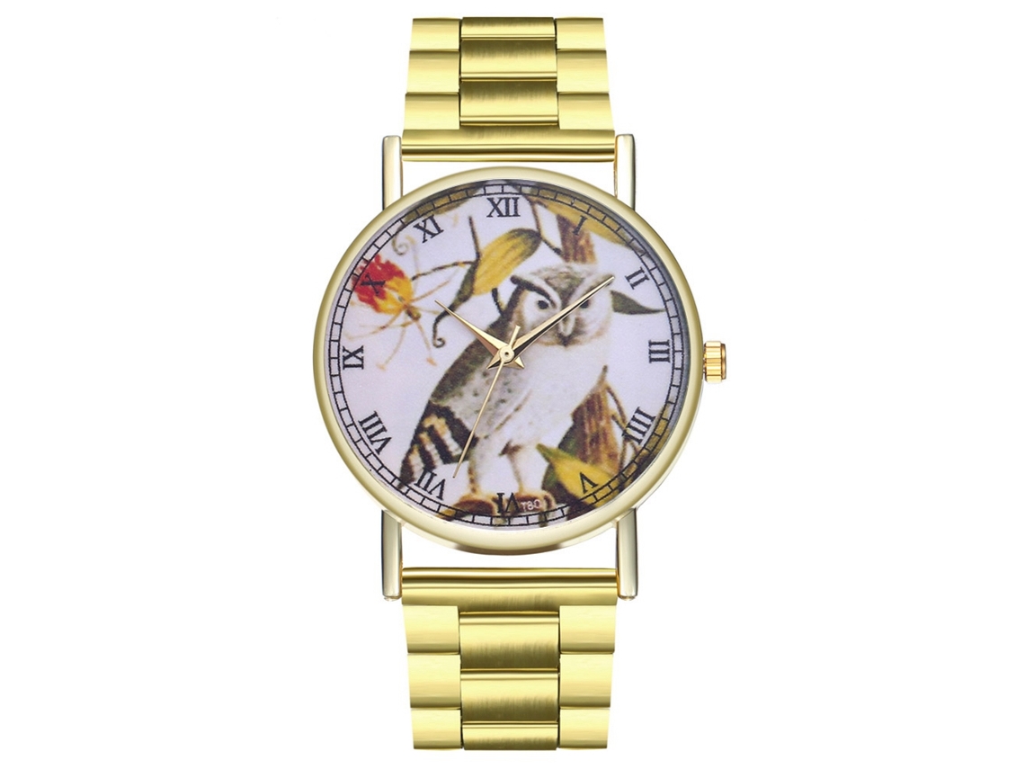 Reloj De Pareja Owl Con Cuerda De Acero Inoxidable Y Mecanismo De Cuarzo
