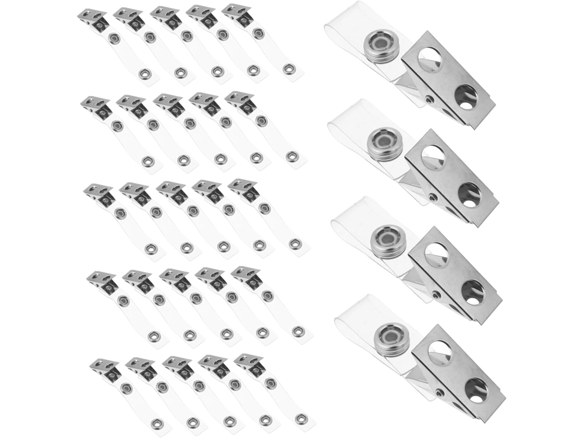 Paquete De 120 Clips Para Credenciales Con Doble Orificio, Clips Pequeños Para Credenciales De Identificación Y Portatarjetas.