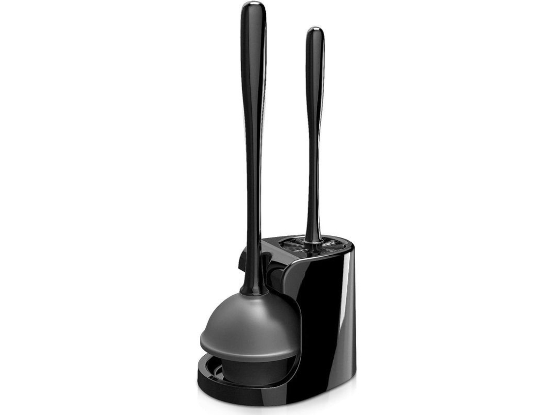 Kit Desatascador De Inodoros Y Cepillo Para Limpieza De Baño, Negro, 1 Juego