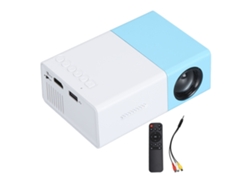 Mini Projetor Portátil 1080p Full Hd Home Theater Filmes Para Crianças 100-240v Plugue Uk Azul Branco