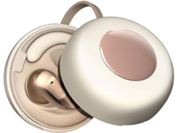 Auriculares inalámbricos Bluetooth 5.4 innovadores con gancho, binaurales, mono, dorados