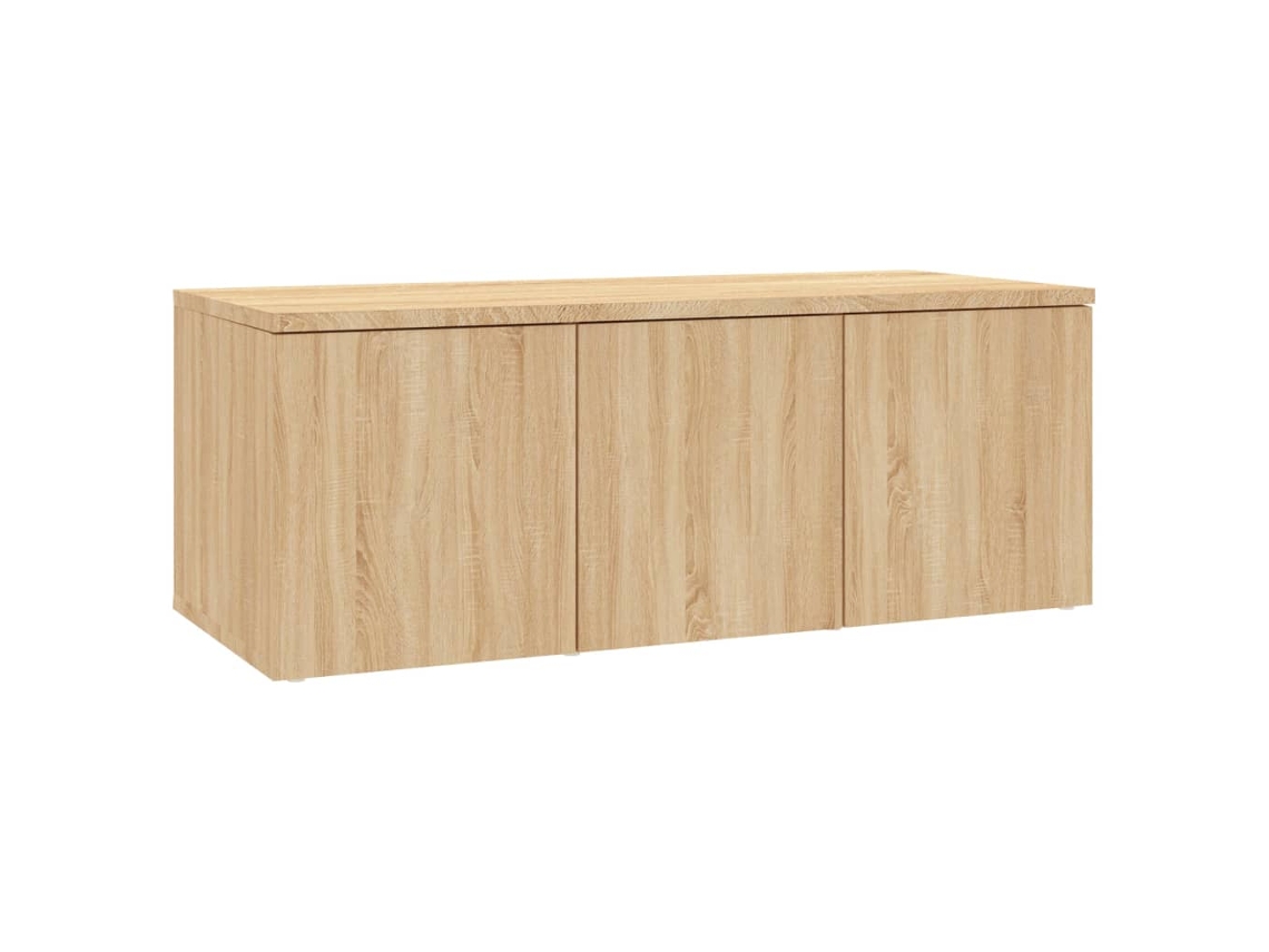 Mueble de TV fabricado en derivados de madera de roble Sonoma MAISON EXCLUSIVE 80x34x30 cm
