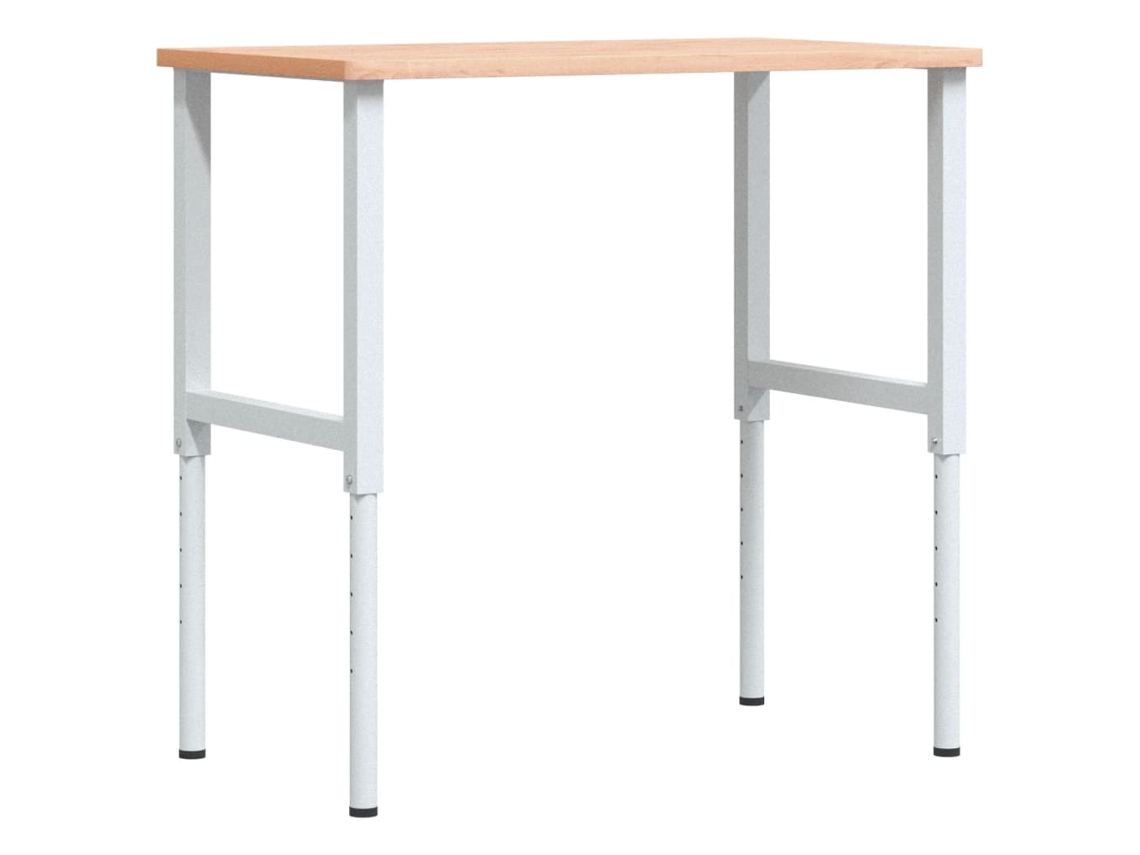Maison Exclusive - Banco De Trabajo Rectangular Madera Maciza 100x60x(71,5-98) Cm