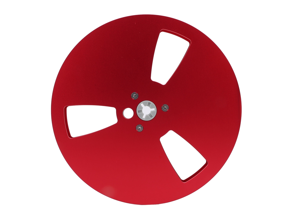 Carrete De Cinta De Aluminio Vacío De 7 Pulgadas Con Orificios De 3 1/4" Para Grabadoras Teac Revox Studer - Rojo
