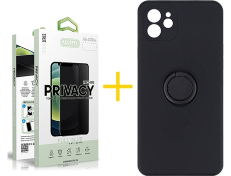 Carcasa + Protector de Pantalla para iPhone 11 ACCETEL Negro