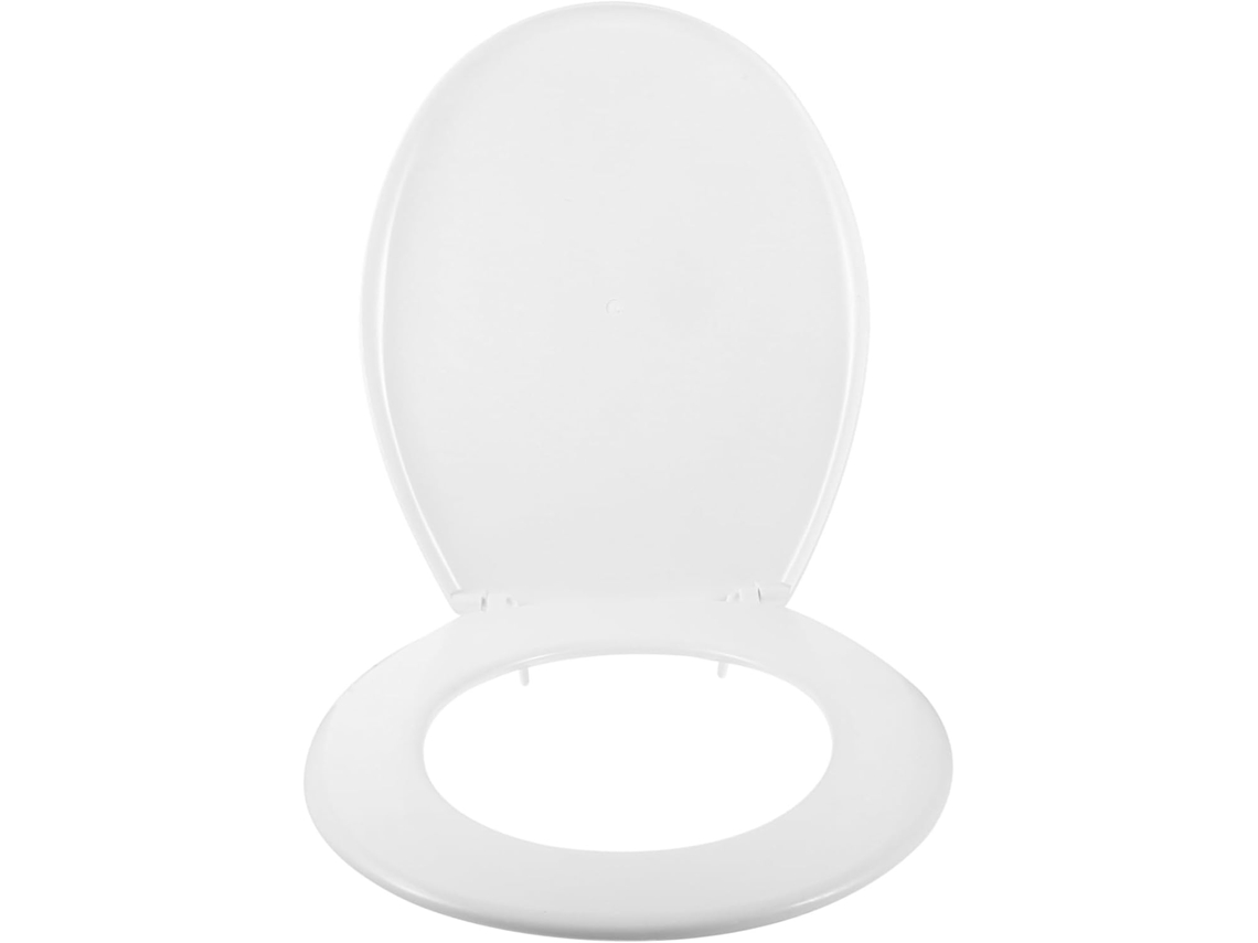 Tapa de inodoro Vayotoy U18 de plástico con efecto mármol, decorativa, compatible con inodoros estándar.