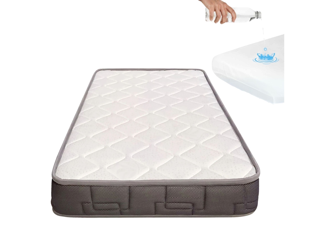 Colchón De Minicuna Bebé Hr Morfeo Para Minicunas De 80x50 + Protector Impermeable 100% Algodón Hipoalergénico, Antibacteriano Y Antiácaros