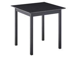 Mesa De Jantar Beliani Veritas De Madeira De Pinho Preto 75x75x76