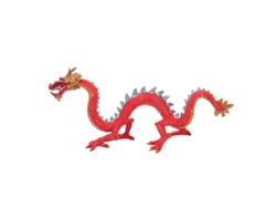 Rebe-juguete Modelo De Silicona Simulada De Dragón Para Niños, Fantasy, Educativo, Rojo