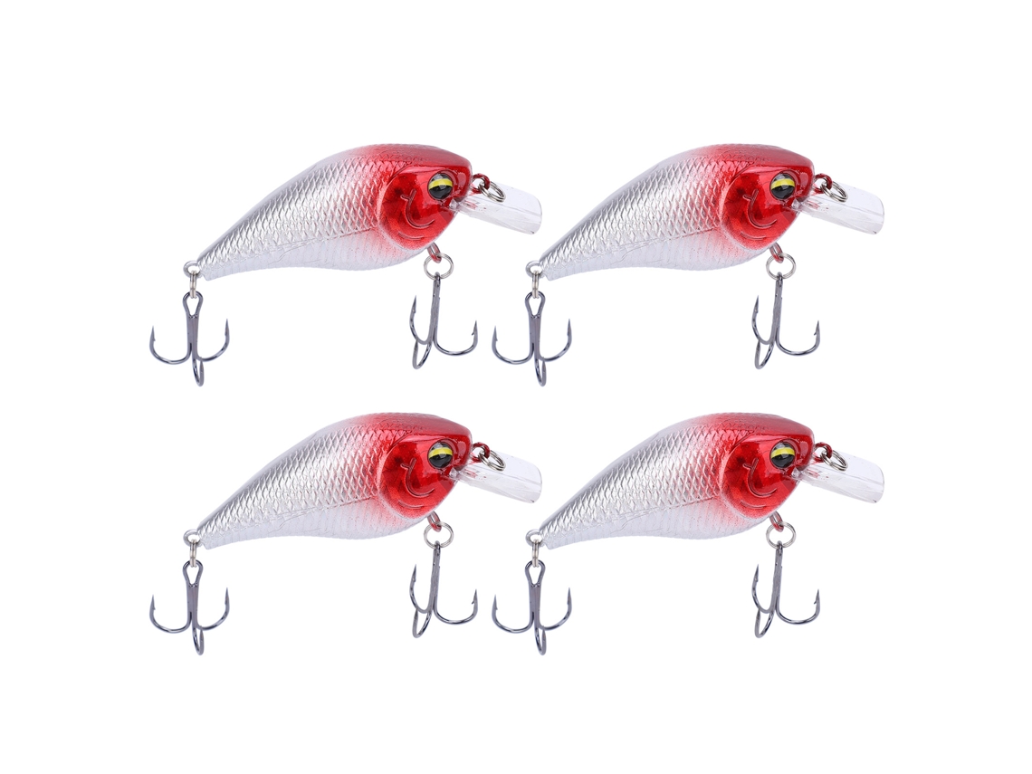 4pcs Señuelo Artificial Minnow Crank Rock Para Pesca Accesorio De Pesca 3