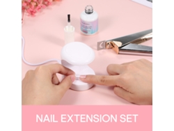 Kit de gel para uñas Layhou con luz LED UV para extensiones, puentes postizos, lima y herramientas para uso en salones y en casa.